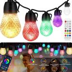 52ft Color Changing Dimmable Patio String Lights