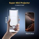 Mini Projector with WiFi and Bluetooth, 1080P
