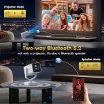 Mini Projector with WiFi and Bluetooth, 1080P