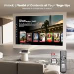 Portable 4K Outdoor Projector with Smart TV Apps