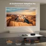 Portable 4K Outdoor Projector with Smart TV Apps