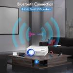 VISOUD 1080P WiFi Bluetooth Projector with Screen