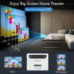 VISOUD 1080P WiFi Bluetooth Projector with Screen