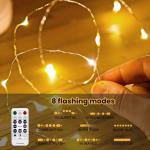 300LED Fairy Curtain Lights with Remote - Warm White