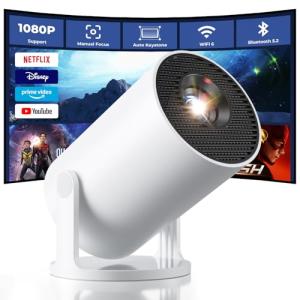 CLOKOWE Smart Mini Projector with WiFi & Bluetooth