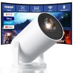 CLOKOWE Smart Mini Projector with WiFi & Bluetooth