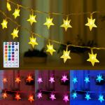 Color Changing Star String Lights with Remote