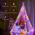 Color Changing Star String Lights with Remote