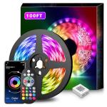 100ft Color Changing LED Strip Lights with Remote