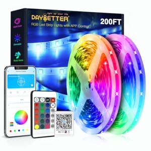 200 ft Smart LED Strip Lights with App Control