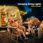 Rechargeable Outdoor String Lights with 8 Modes
