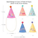 15 Rainbow Cone Hats Kids Craft Party Supplies