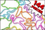 Bulk Pack of 144 Silly Shaped Rubba Bandz Bracelets