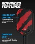 Warping Point Carbon Fiber Pickleball Paddle - Red