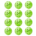 Navona 12 Pack High-Quality Yellow Pickleball Balls