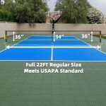 Portable 22Ft Pickleball Net Set with Paddles