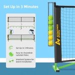 Portable 22Ft Pickleball Net Set with Paddles