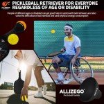 ALLIZEGO Silicone Pickleball Ball Retriever Grabber