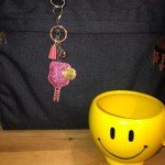 Sparkly Pickleball Keychain with Pink Paddle Charm