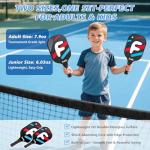 Fostoy Portable Pickleball Net Set with Paddles