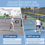Fostoy Portable Pickleball Net Set with Paddles