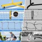 Fostoy Portable Pickleball Net Set with Paddles