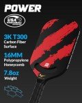 Warping Point Carbon Fiber Pickleball Paddle - Red