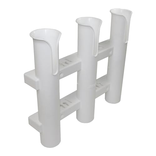 SeaSense 3-Rack Single Piece Rod Holder, White