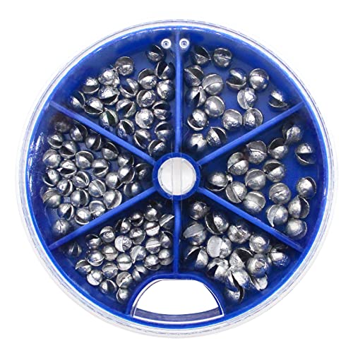 117pcs FREGITO Round Split Shot Sinker Set - 6 Sizes