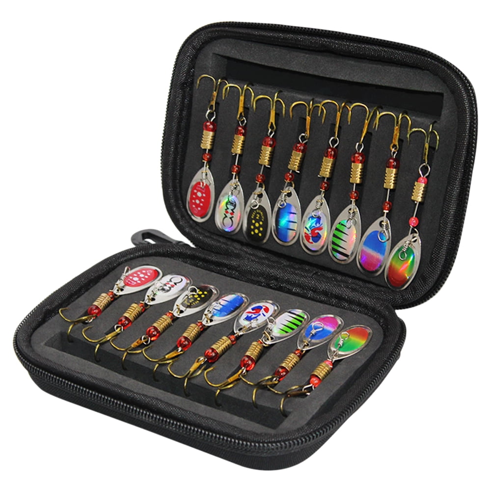 16pcs Lixada Fishing Spoon Lures Set for Trout Bass