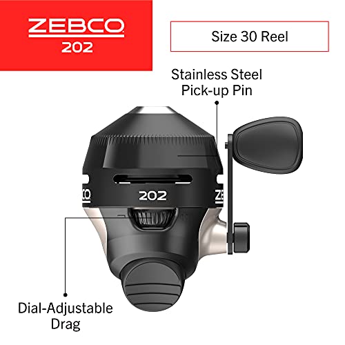 Zebco 202 Spincast Reel, Size 30, Right-Hand Retrieve