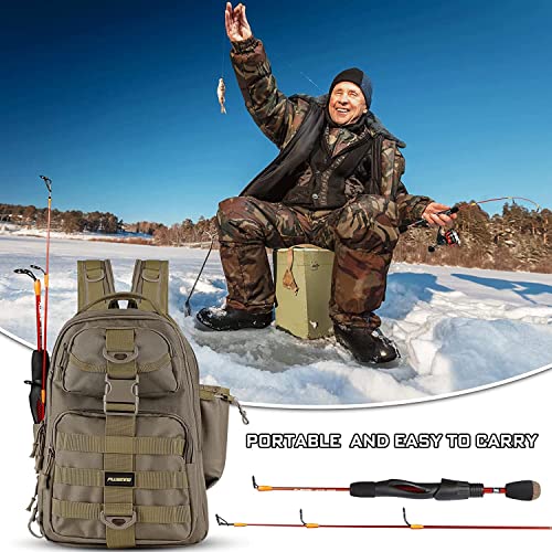 PLUSINNO Ice Fishing Rod and Reel Combo, 26"/27"/28