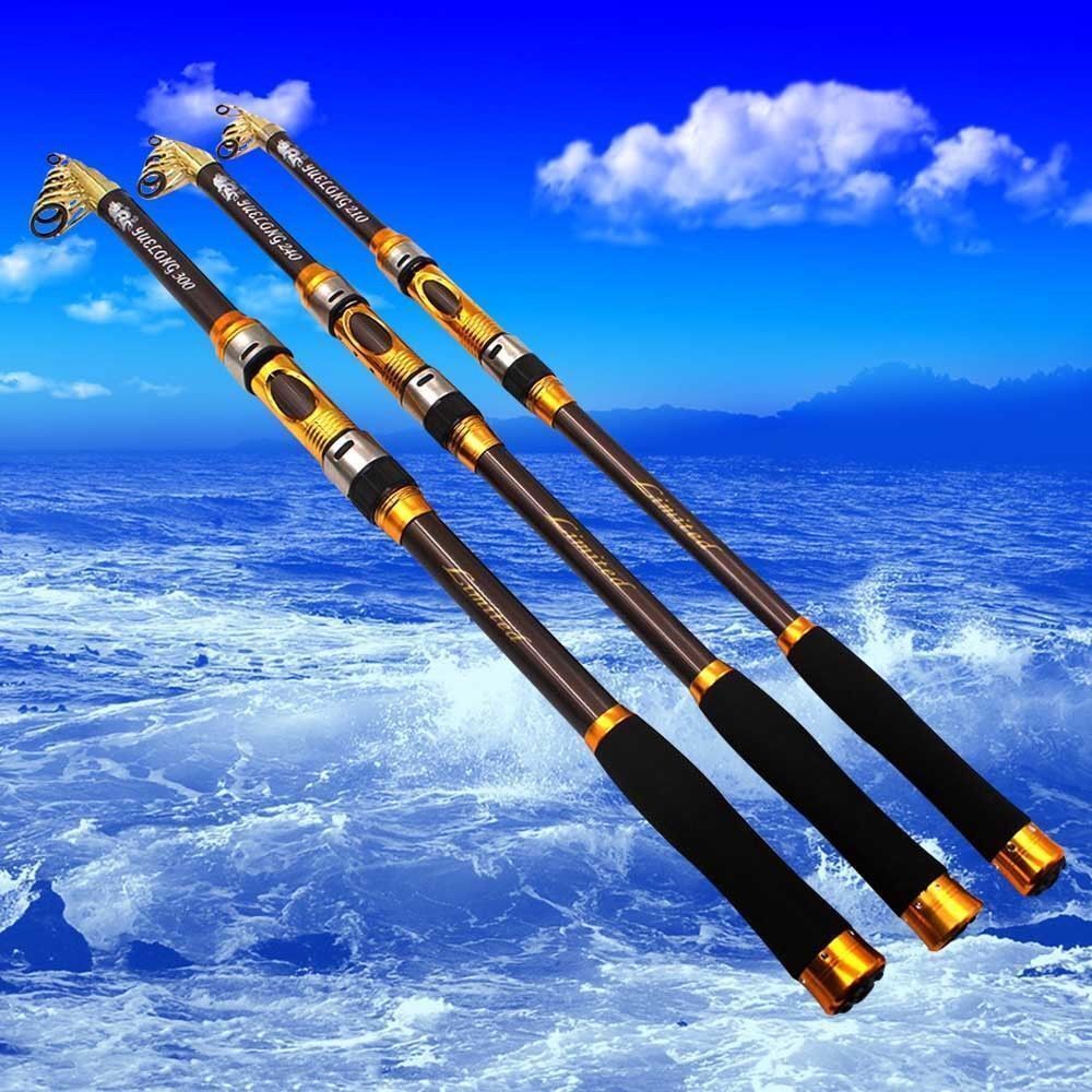 Telescopic Spinning Fishing Rod Tackle Carbon Fiber Pole