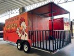 8x16 Concession Food Trailer with BBQ Porch