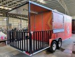 8x16 Concession Food Trailer with BBQ Porch