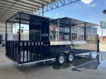 8x16 Concession Food Trailer with BBQ Porch