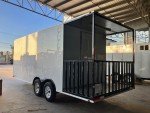 8x16 Concession Food Trailer with BBQ Porch