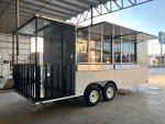 8x16 Concession Food Trailer with BBQ Porch