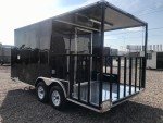 8x16 Concession Food Trailer with BBQ Porch