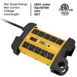 CRST 10-Outlet Heavy Duty Surge Protector Power Strip