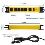 6-Outlet Heavy Duty Surge Protector with 6FT Cord