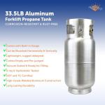 Flame King 33.5lb Aluminum Propane Tank with Gauge