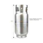 Flame King 33.5lb Aluminum Propane Tank with Gauge