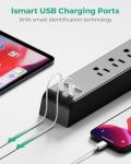 12FT Power Strip with USB Ports and Outlets