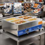 6-Pan Electric Food Warmer for Food Trucks