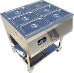 Gas Shark 6-Container Stainless Steel Food Warmer