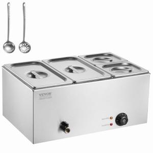 VEVOR 4-Pan Stainless Steel Food Warmer