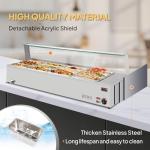 ROVSUN 96QT Electric Food Warmer with Glass Shield