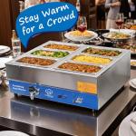 6-Pan Electric Food Warmer for Food Trucks