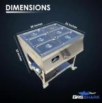 Gas Shark 6-Container Stainless Steel Food Warmer